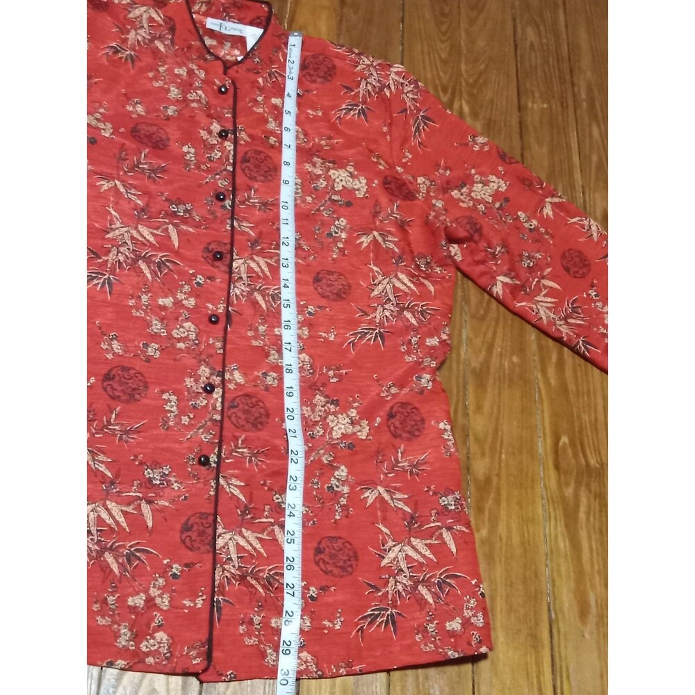The Tog Shop Red/Black Asian Style Blouse 14 NWT - Picture 11 of 16